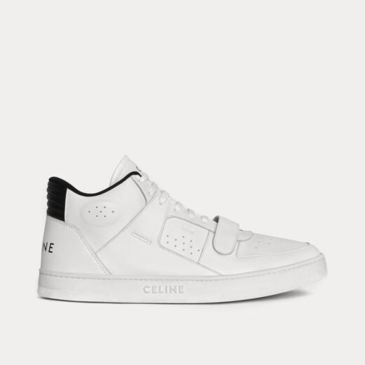 Celine Baskets mi-hautes CT-02 Scratch en cuir de veau blanc optique / noir – 35