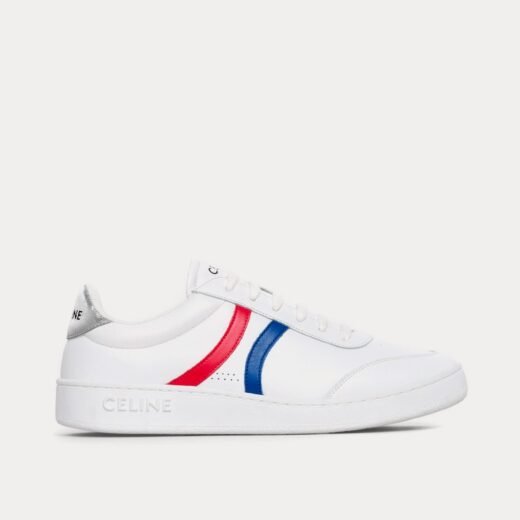 Celine Baskets basses Tennis en cuir de veau et cuir de veau laminé
