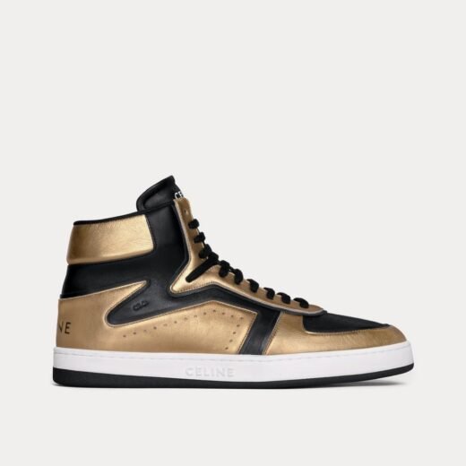Celine Baskets montantes CT-01 « Z » dorées et noires – 35