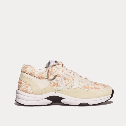 Chanel Baskets basses en tweed de coton