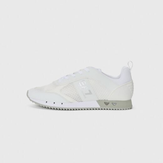 EA7 Emporio Armani Baskets basses – blanc / silver-coloured – 43