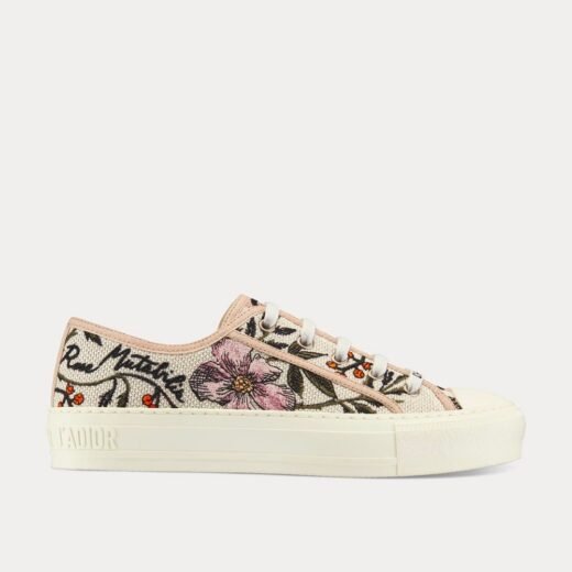 Baskets basses brodées Dior Walk'n'Dior Rosa Mutabilis – 35