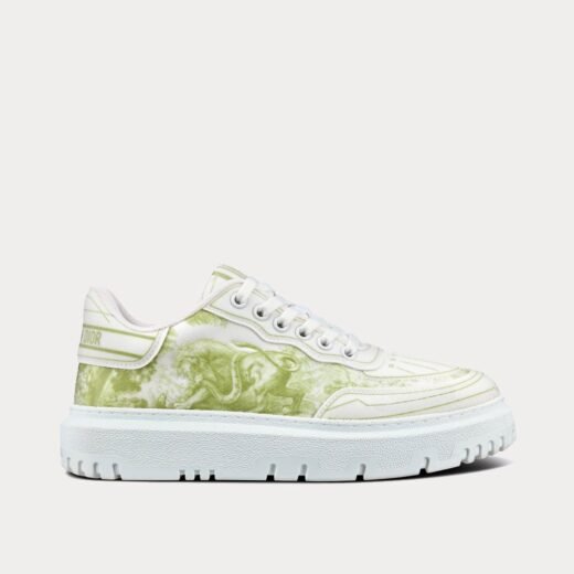 Baskets basses en tissu technique Dior Addict Lime Toile de Jouy – 35