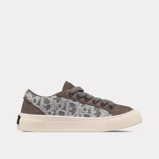 Baskets basses Dior B33 en daim gris et feutre de laine brodé Dior Oblique gris – 35