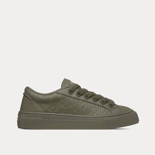 Baskets basses Dior B33 en cuir de veau grainé kaki et cuir Dior Gravity kaki – 35