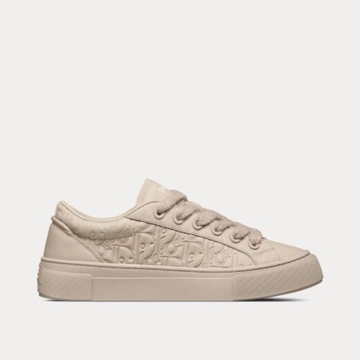 Baskets basses Dior B33 en cuir de veau grainé beige et cuir Dior Gravity beige – 35
