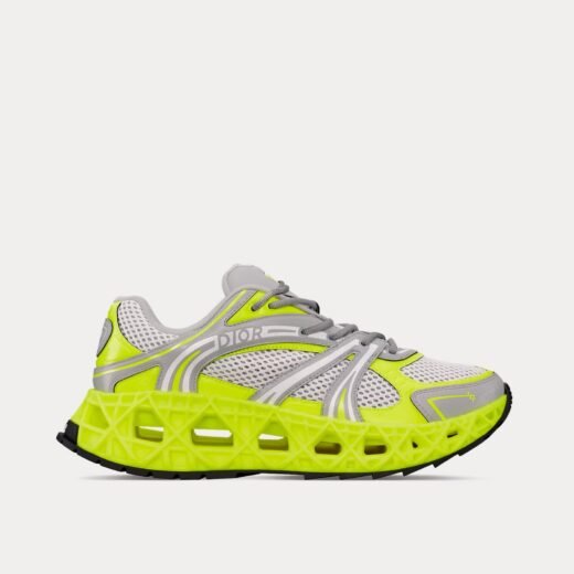 Baskets basses Dior B35 NXXT Mesh jaune fluo / gris clair – 35