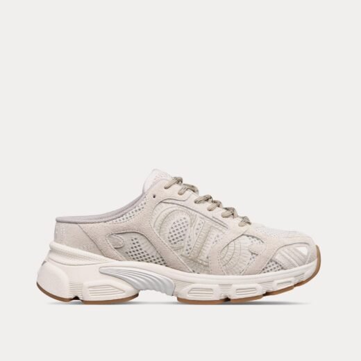 Baskets Dior Chrono en maille et cuir de veau suédé beige – 35