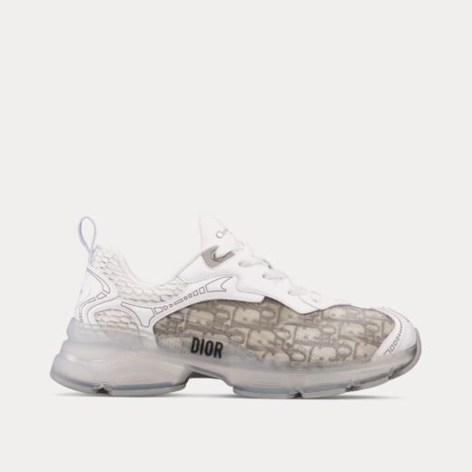 Baskets basses Dior Vibe grises en tissu technique Dior Oblique et caoutchouc transparent – 35