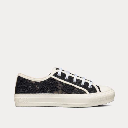 Baskets basses noires en coton brodé macramé Dior Walk'n'Dior – 35