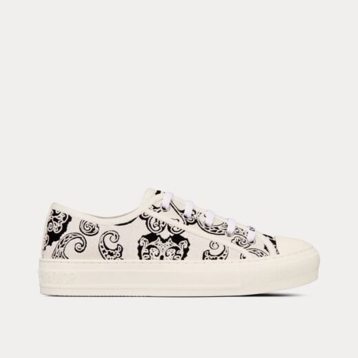 Baskets basses Dior Walk'n'Dior en coton noir et blanc avec broderie Dior Bandana – 35