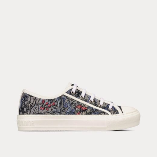 Baskets basses Dior Walk'n'Dior en coton multicolore bleu avec broderie Dior Jardin Magique – 35