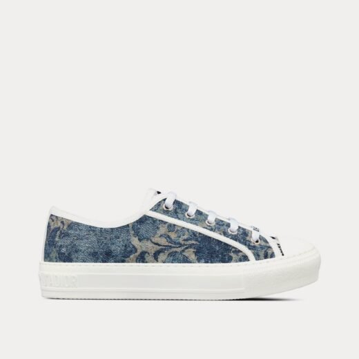 Baskets basses en denim bleu canard brodées Dior Walk'n'Dior – 35
