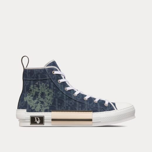 Dior Baskets montantes en denim Tears B23 Blue Dior Oblique et Peace Sign Dior Tears – 35