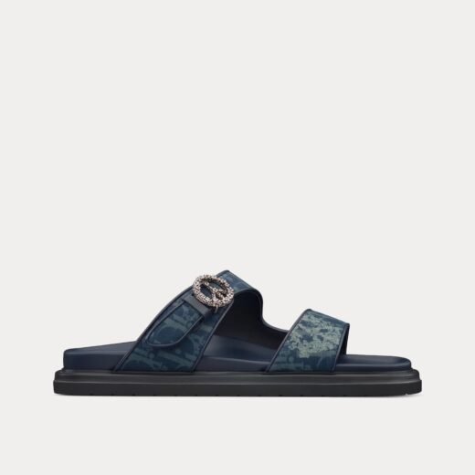 Dior X Denim Tears Sandales en denim Dior Tears bleu aqua Dior Oblique et signe de paix Dior Tears – 35