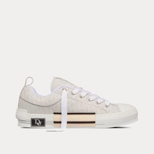 Dior Baskets basses x ERL B23 Skater crème en jacquard Dior Oblique – 35