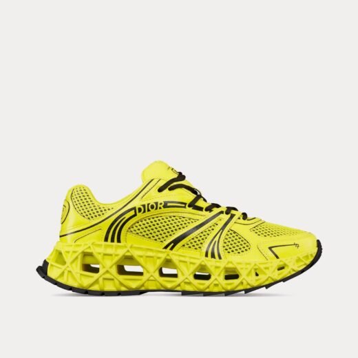 Dior Baskets basses x Kaws B35 NXXT en tissu technique jaune et mesh technique jaune – 35