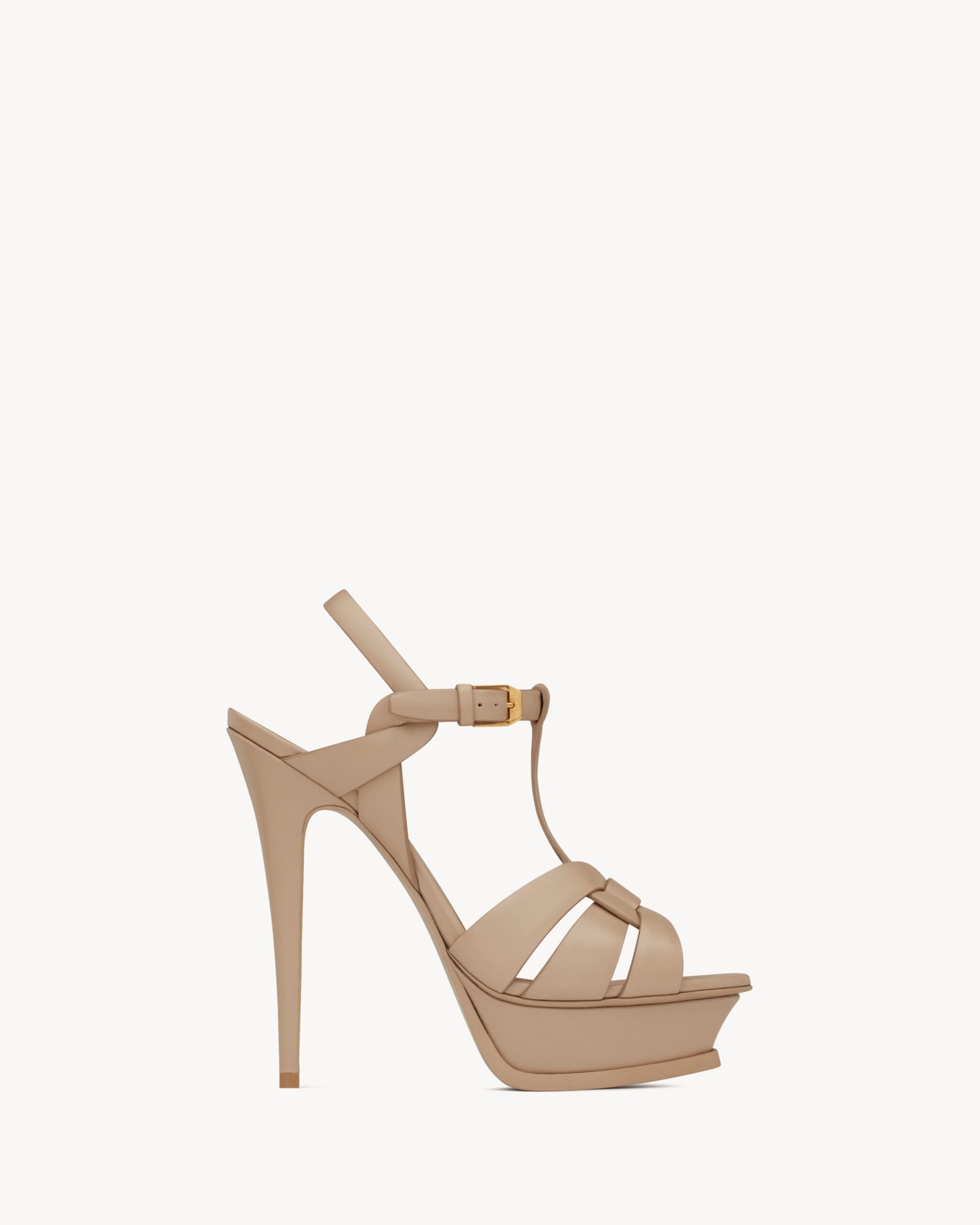 Saint Laurent Tribute sandales à plateforme en cuir lisse
