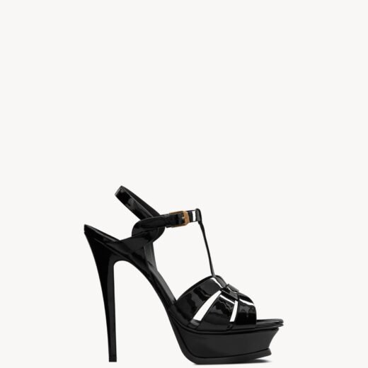 Saint Laurent TRIBUTE sandales à plateforme en cuir verni