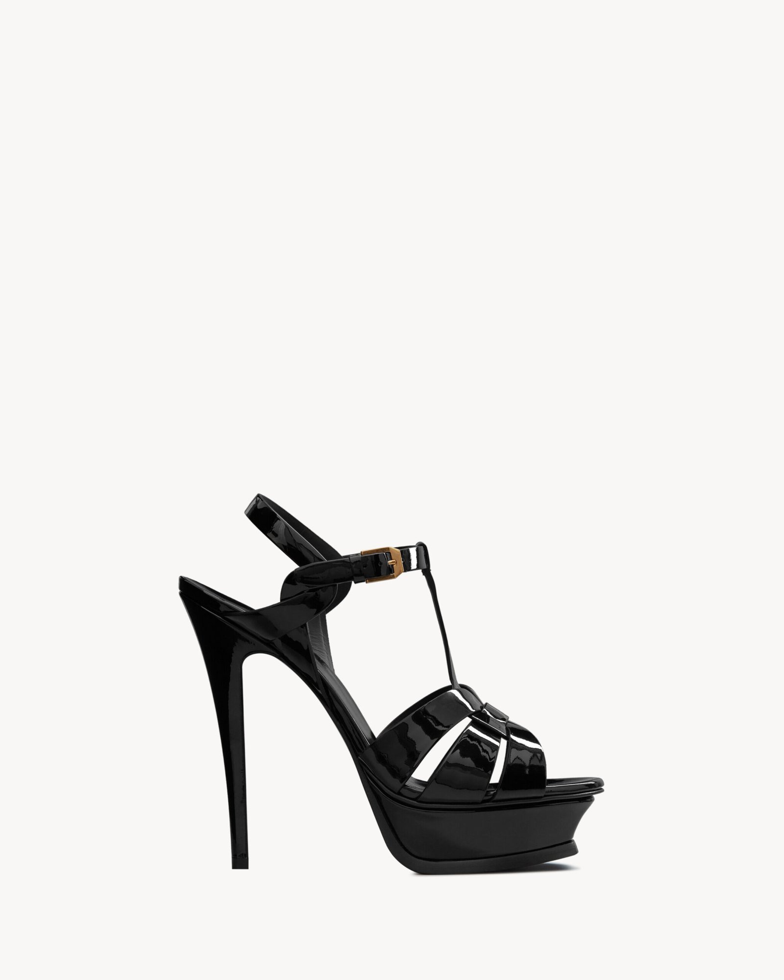 Saint Laurent TRIBUTE sandales à plateforme en cuir verni
