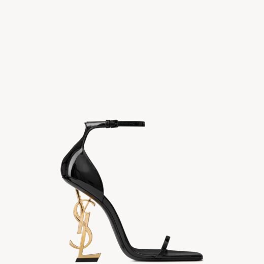Saint Laurent Opyum sandales en cuir verni