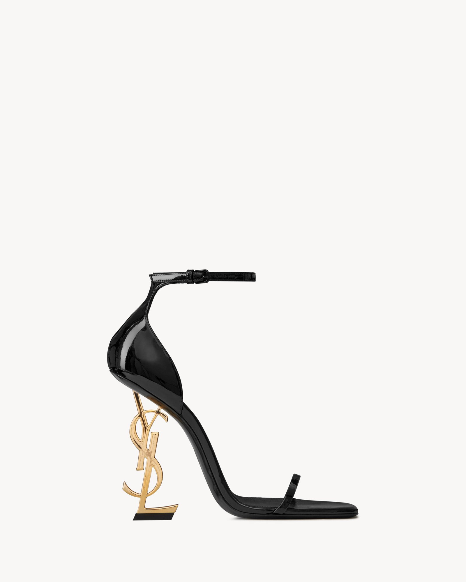 Saint Laurent Opyum sandales en cuir verni