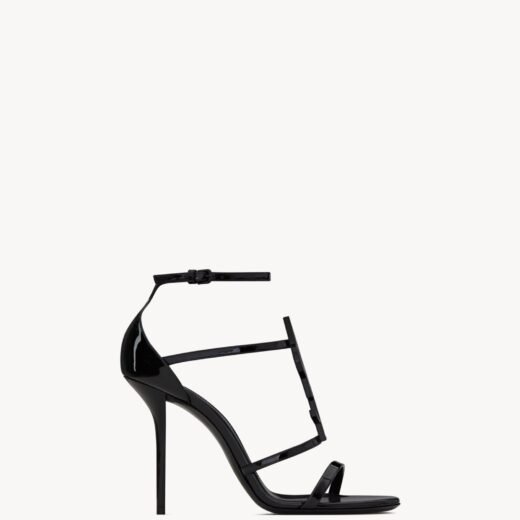 Saint Laurent CASSANDRA sandales en cuir verni