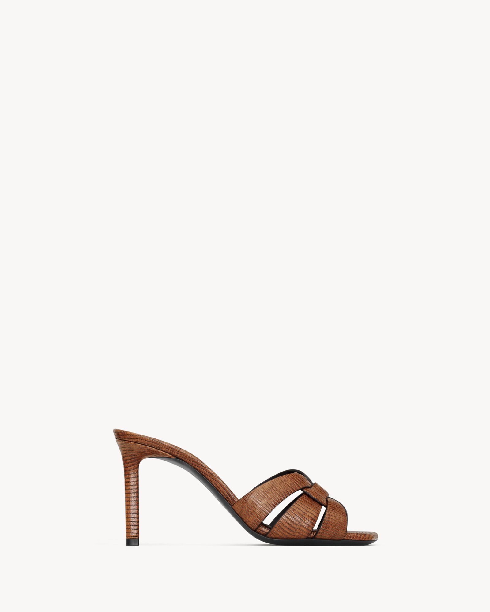 Saint Laurent TRIBUTE mules en cuir embossé lézard