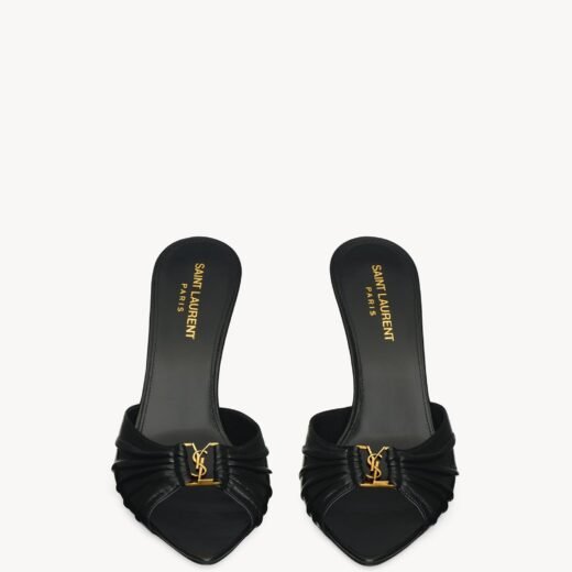Saint Laurent BABYLONE mules en cuir lisse