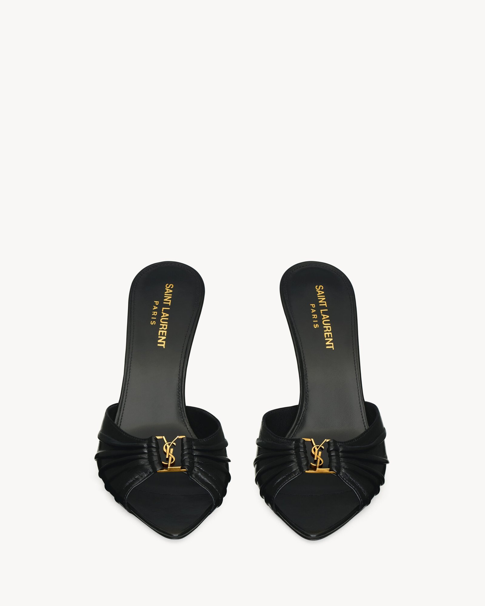 Saint Laurent BABYLONE mules en cuir lisse