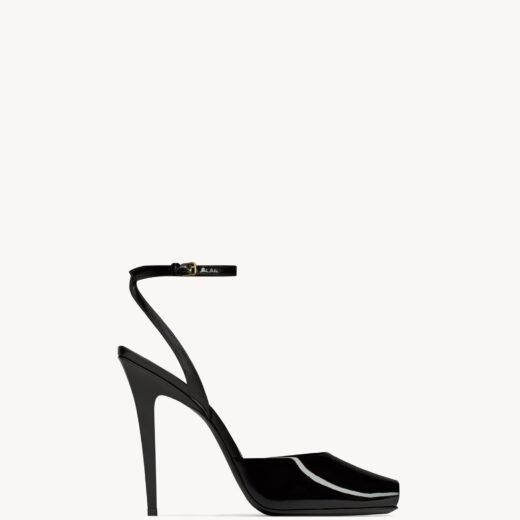 Saint Laurent LA SCANDALE sandales en cuir verni
