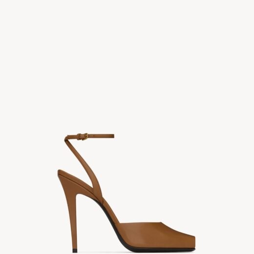 Saint Laurent LA SCANDALE sandales en cuir lisse