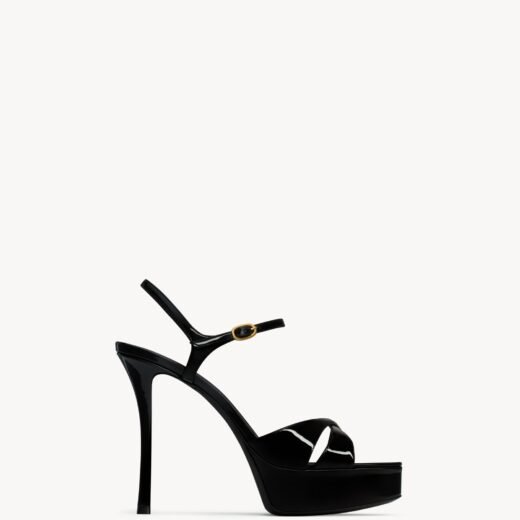 Saint Laurent DEBBIE sandales à plateforme en cuir verni