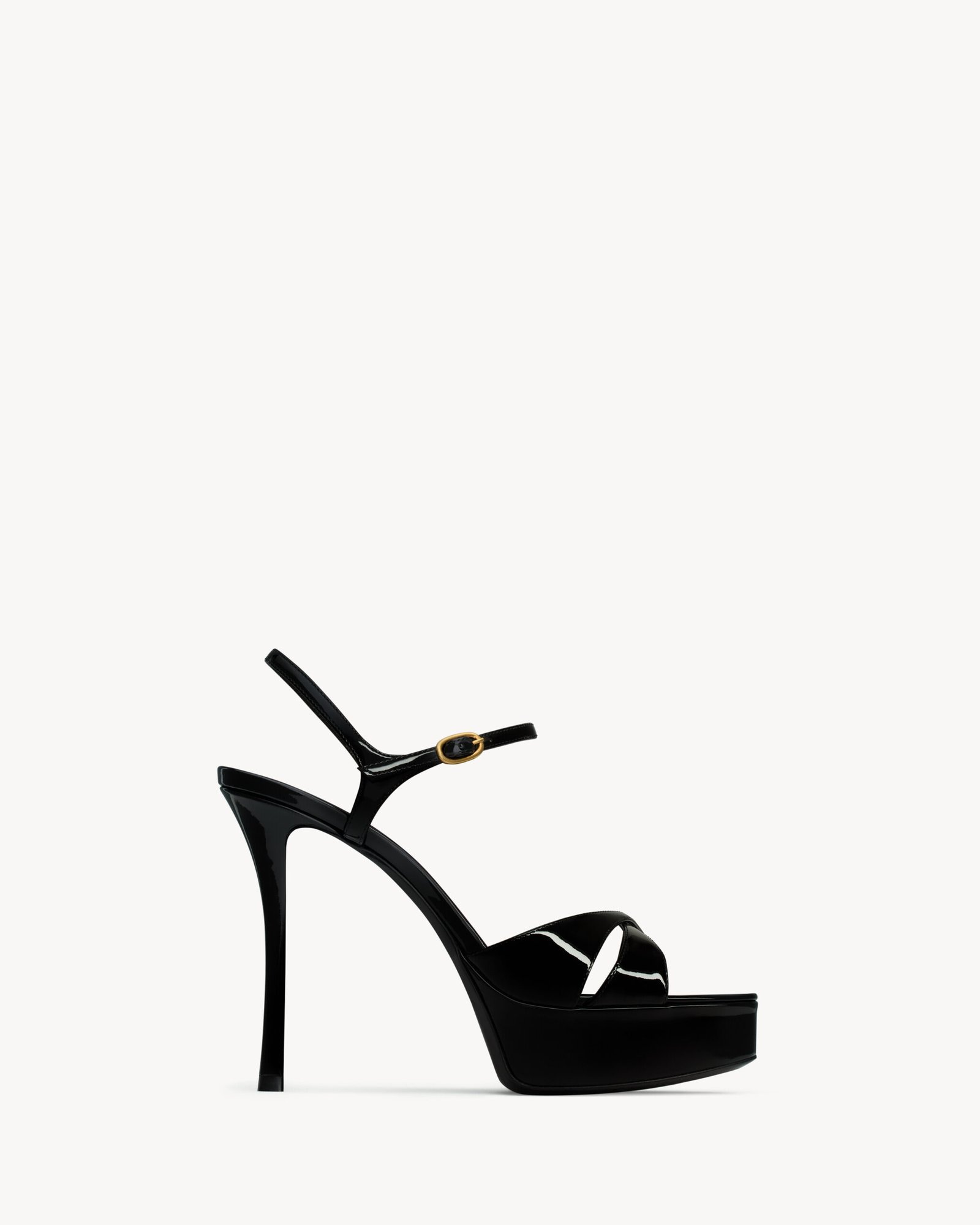 Saint Laurent DEBBIE sandales à plateforme en cuir verni