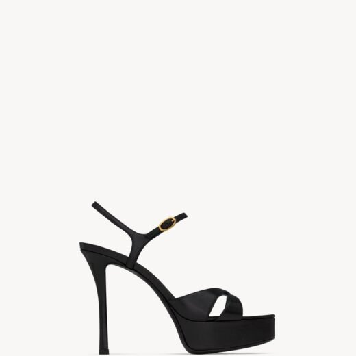 Saint Laurent DEBBIE sandales à plateforme en cuir lisse