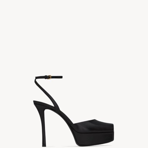 Saint Laurent LA SCANDALE sandales à plateforme en cuir lisse