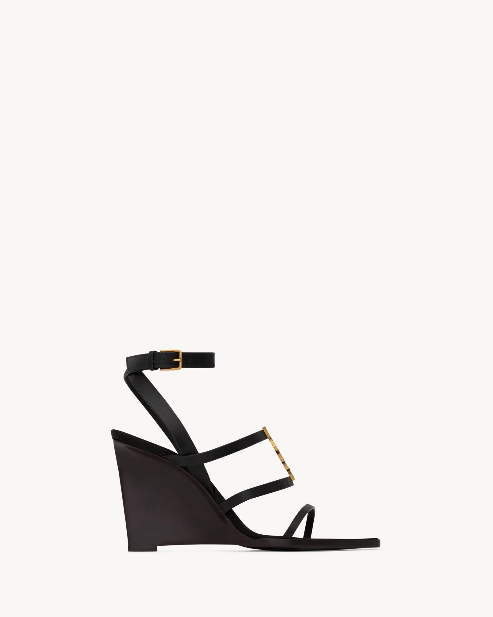Saint Laurent CASSANDRA compensées en cuir lisse