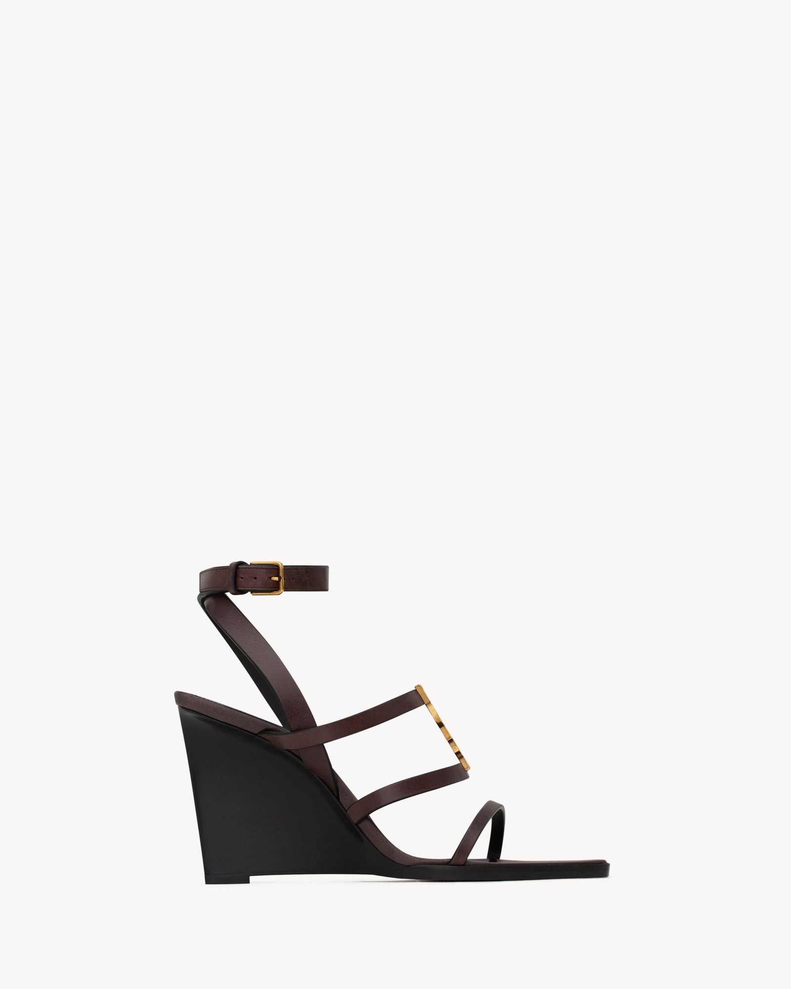 Saint Laurent CASSANDRA compensées en cuir lisse