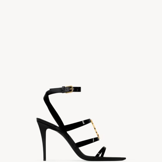 Saint Laurent CASSANDRA sandales en cuir verni