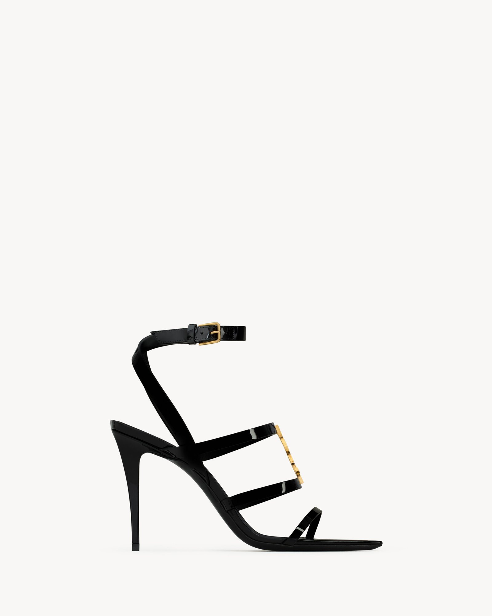 Saint Laurent CASSANDRA sandales en cuir verni