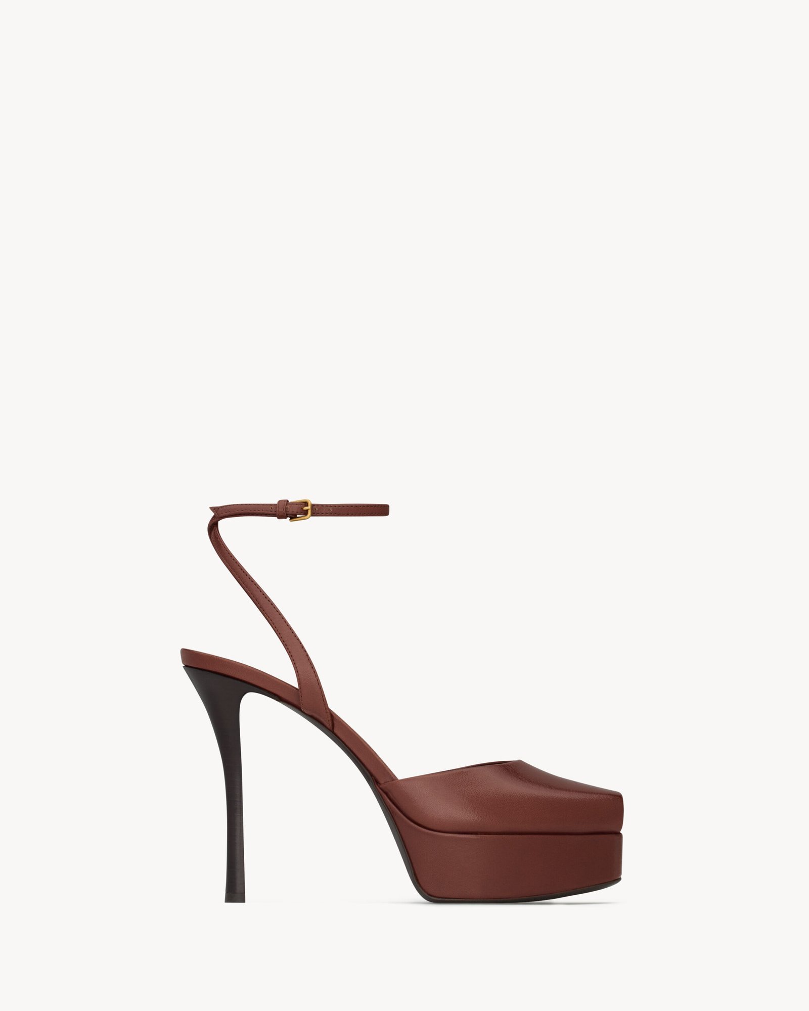 Saint Laurent LA SCANDALE sandales à plateforme en cuir lisse