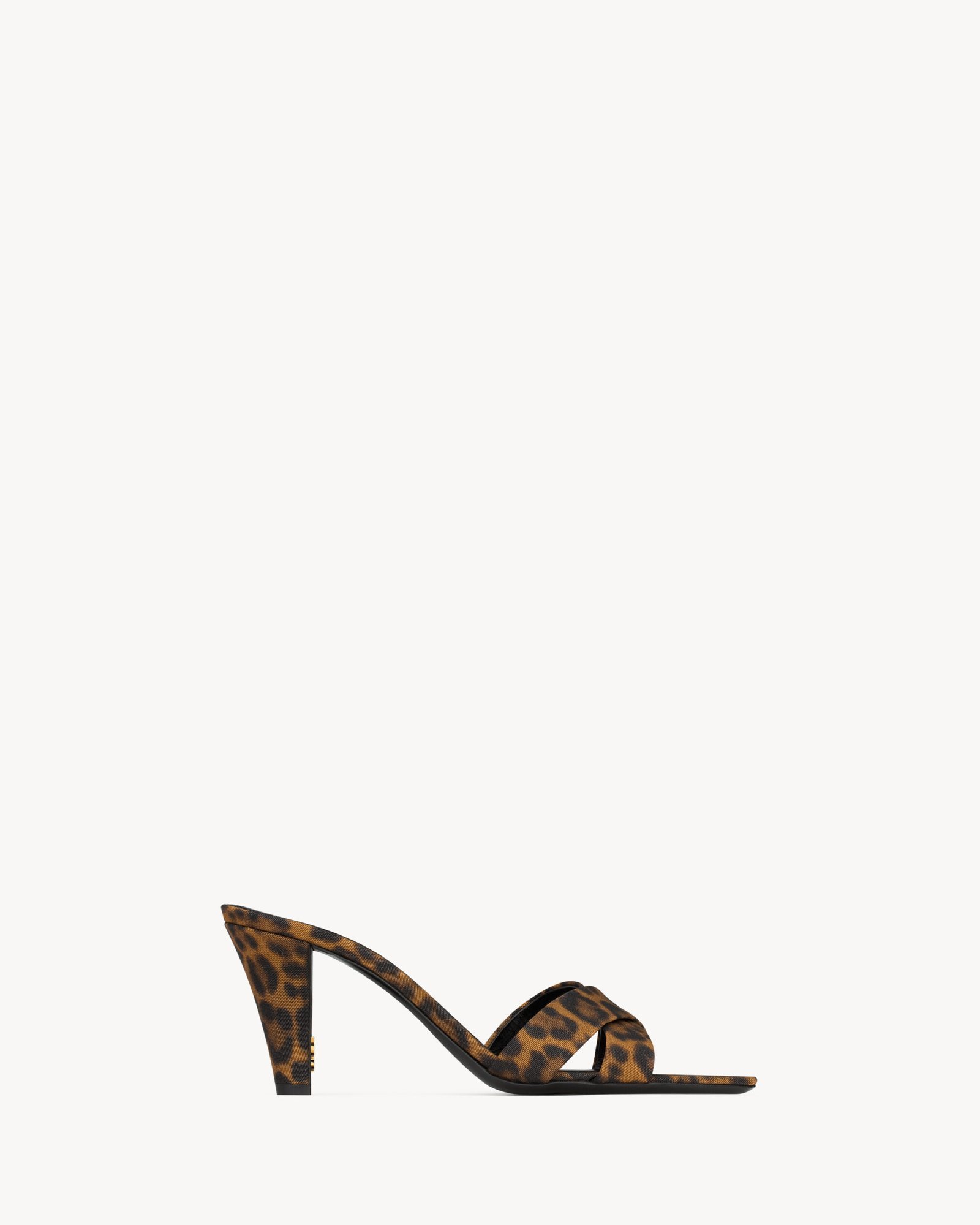 Saint Laurent JILL mules en gros-grain léopard