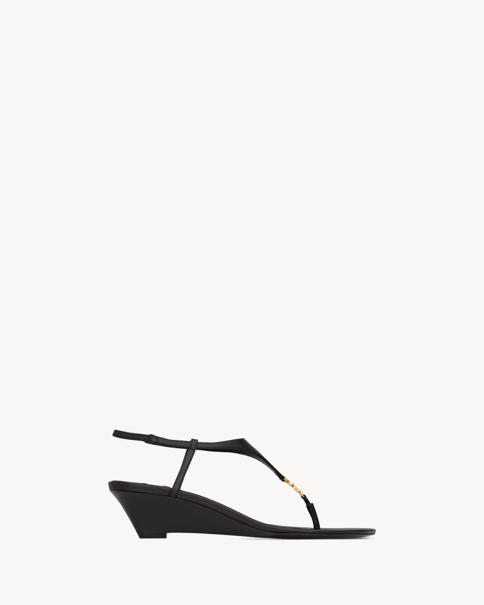 Saint Laurent CASSANDRA compensées en cuir lisse