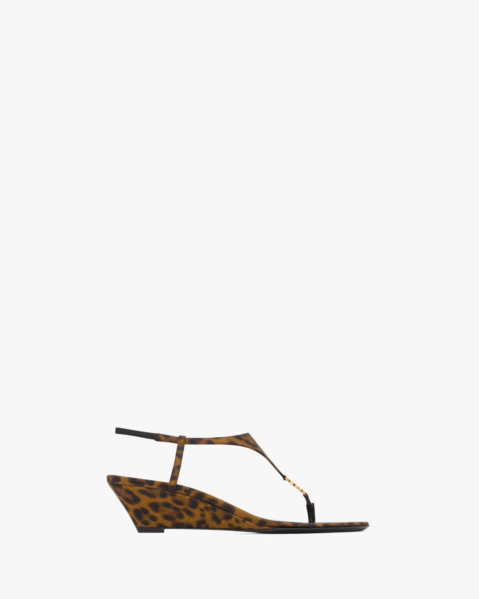 Saint Laurent CASSANDRA compensées en gros-grain léopard