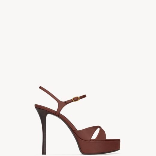 Saint Laurent DEBBIE sandales à plateforme en cuir lisse