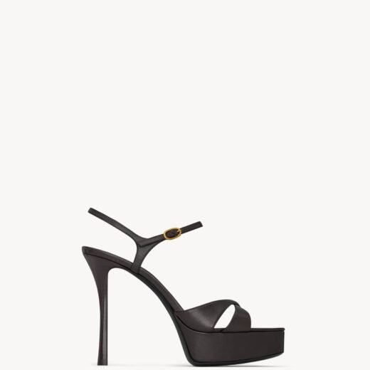 Saint Laurent DEBBIE sandales à plateforme en cuir lisse