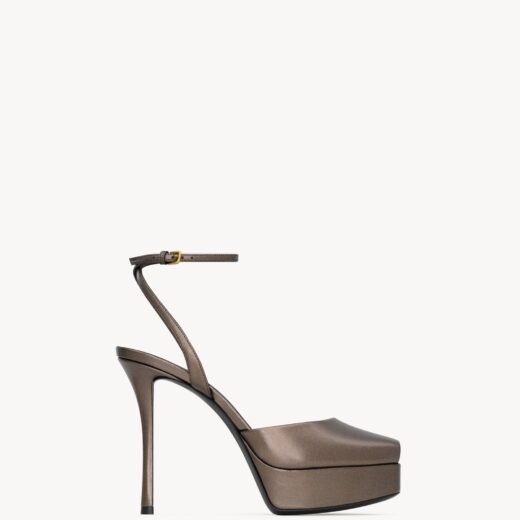 Saint Laurent LA SCANDALE sandales à plateforme en cuir lisse