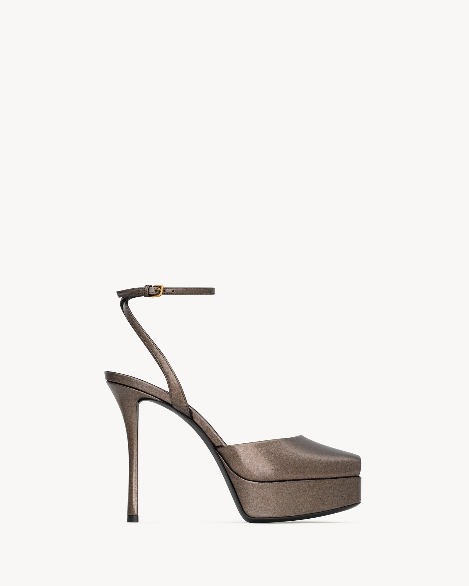 Saint Laurent LA SCANDALE sandales à plateforme en cuir lisse