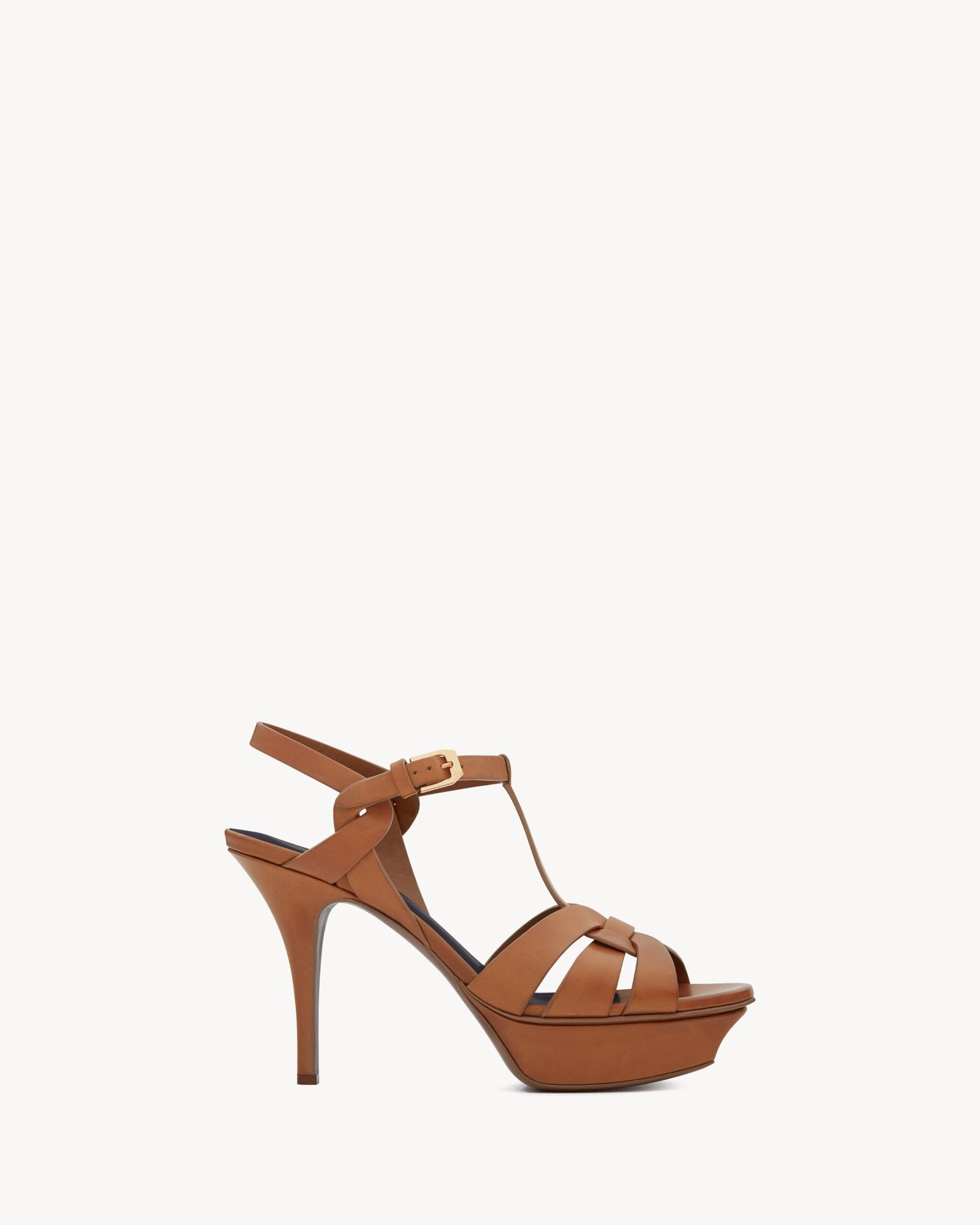 Saint Laurent TRIBUTE sandales à plateforme en cuir lisse