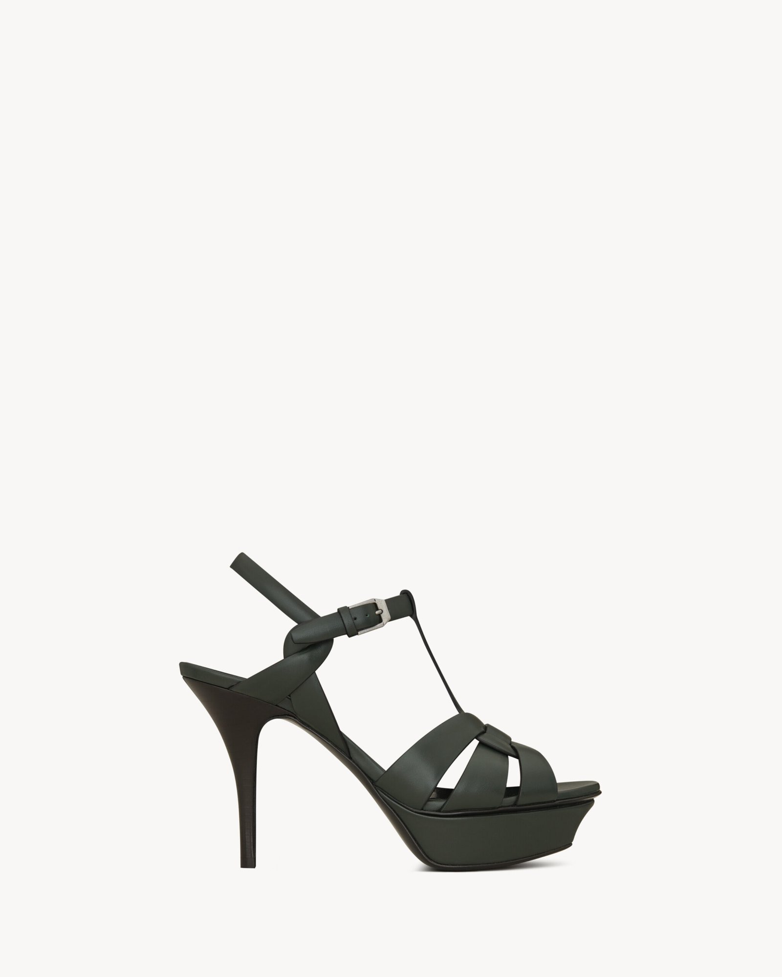 Saint Laurent TRIBUTE SANDALES À PLATEFORME EN CUIR LISSE